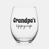 Verre À Vin Sans Pied Coupe Sippy de grand-père personnalisée (Recto)