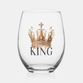 Verre À Vin Sans Pied Couronne dorée royale (Recto)