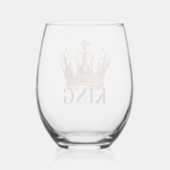 Verre À Vin Sans Pied Couronne dorée royale (Verso)