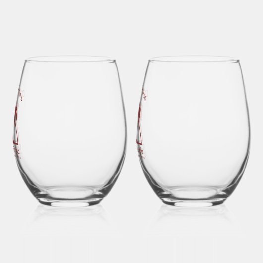 Verre À Vin Sans Pied Cranberry Palms Stemless Wine Glasses (Gauche)