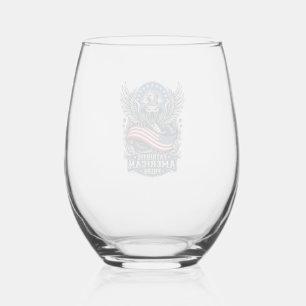 Verre À Vin Sans Pied Crâne de serpent patriotique Liberté Bête Hybride