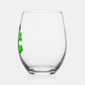 Verre À Vin Sans Pied crâne vert néon (Gauche)