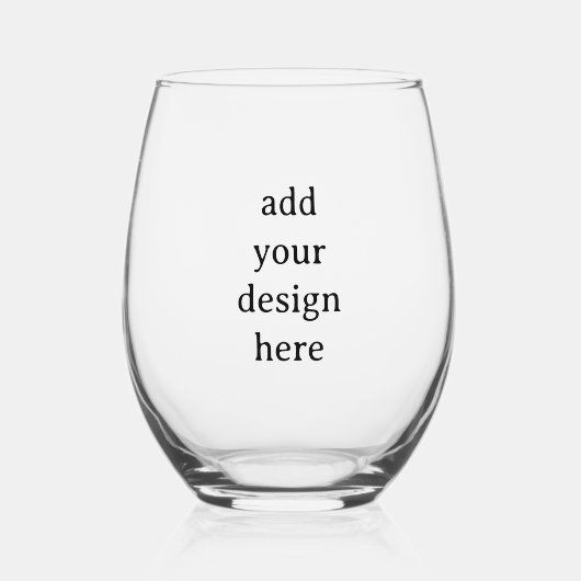 Verre À Vin Sans Pied Create Your Own Simple Custom Design (Recto)