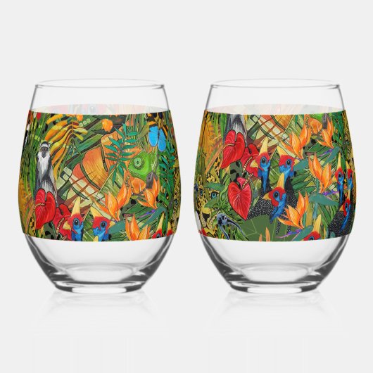 Verre À Vin Sans Pied Création Sauvage (Recto)