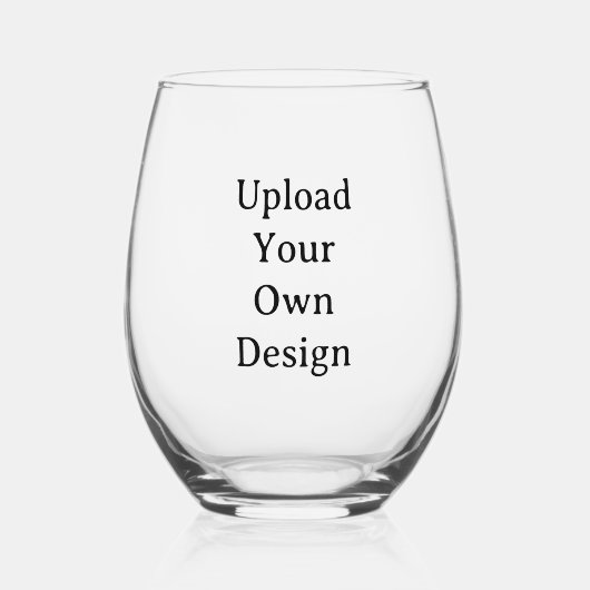 Verre À Vin Sans Pied Créez Votre Propre Design Simple et Personnalisé (Recto)