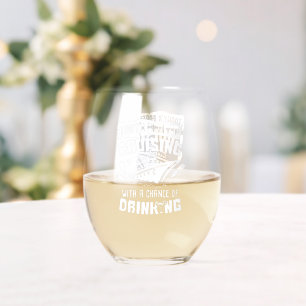 Verre À Vin Sans Pied Croisière avec une Chance de Bateau Drôle à Boire