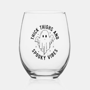 Verre À Vin Sans Pied "Cuirs Épais Et Vibes Éffrayantes"