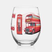 Verre À Vin Sans Pied Custom Name London England (Verso)