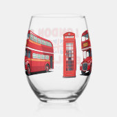 Verre À Vin Sans Pied Custom Name London England (Droite)