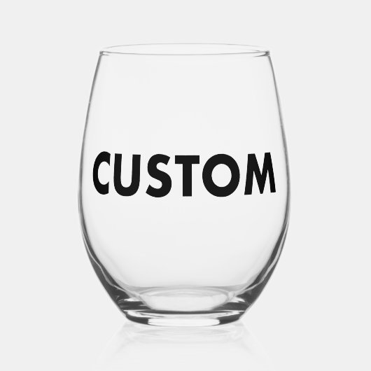 Verre À Vin Sans Pied Custom Stemless Wine Glass Blank Template - 16oz (Recto)