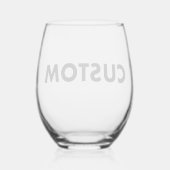 Verre À Vin Sans Pied Custom Stemless Wine Glass Blank Template - 16oz (Verso)