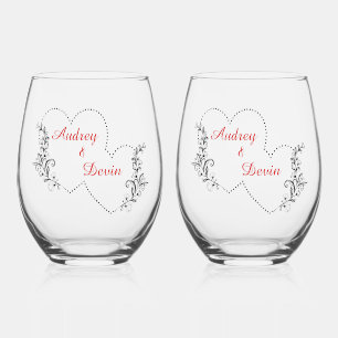 Verre À Vin Sans Pied Cute Mariage Keepsaké