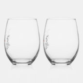 Verre À Vin Sans Pied Cute Mariage Keepsaké (Gauche)