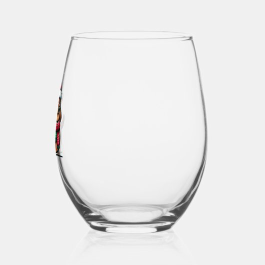 Verre À Vin Sans Pied Dachshund Elegance Christmas Anticipation Classic (Gauche)