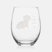 Verre À Vin Sans Pied Dachshund My Best Friend Custom Name  (Recto)