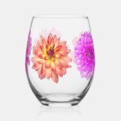 Verre À Vin Sans Pied Dahlias Stemless Wine Glass (Verso)