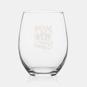Verre À Vin Sans Pied Danse à travers les squelettes d'Halloween musique