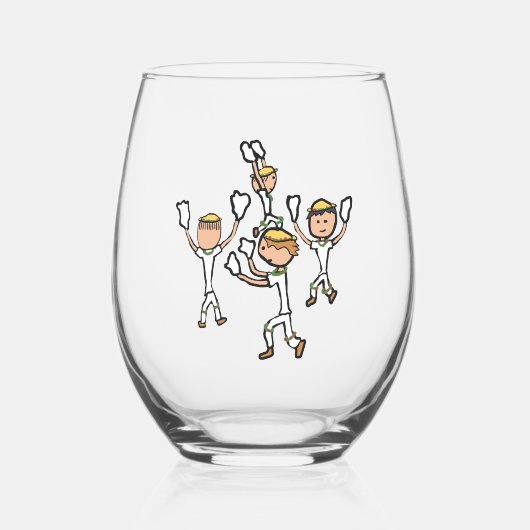 Verre À Vin Sans Pied Danse Morris (Recto)