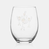 Verre À Vin Sans Pied Danse Morris (Verso)