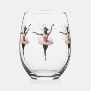 Verre À Vin Sans Pied Danseur De Ballet Gibbon Dans Un Tutu,