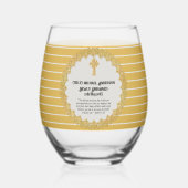 Verre À Vin Sans Pied DEACON Récemment Ordonné Verse Cadeau Commémoratif (Gauche)