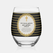 Verre À Vin Sans Pied DEACON Récemment Ordonné Verse Cadeau Commémoratif (Gauche)