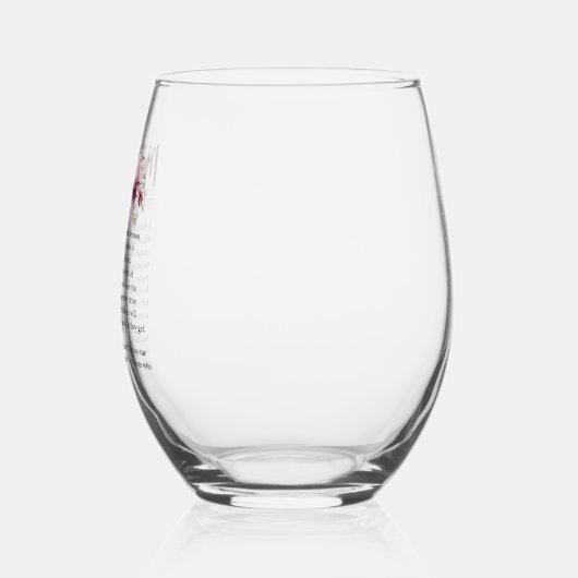 Verre À Vin Sans Pied Définition maman fleur mignonne (Gauche)