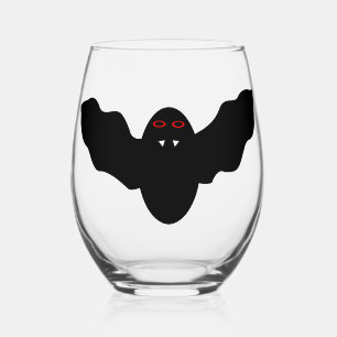 Verre À Vin Sans Pied Déplaisant Halloween Vampire Bat