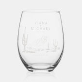 Verre À Vin Sans Pied Desert Vibes Mariage Welcome ID1019 (Recto)
