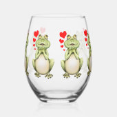Verre À Vin Sans Pied Dessin d'amour de grenouille (Gauche)