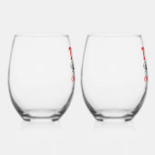 Verre À Vin Sans Pied Deux Coeurs Un Amour Mariage Keepsaké (Droite)