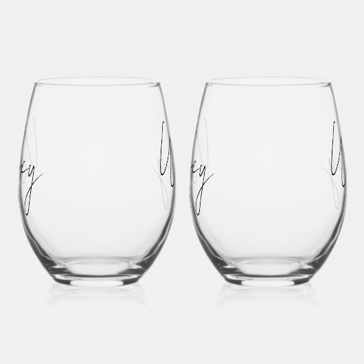 Verre À Vin Sans Pied Deux Mariées Mariage gay Personnalisé Année Est (Gauche)