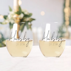 Verre À Vin Sans Pied Deux mariés Mariage gay personnalisé Année