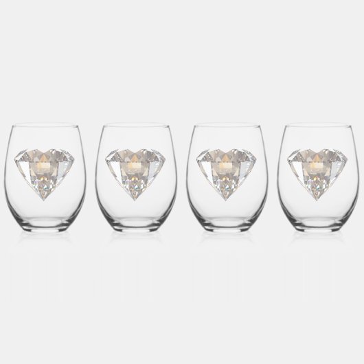 Verre À Vin Sans Pied Diamond Life (Recto)