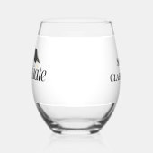 Verre À Vin Sans Pied Diplômé de script personnalisé avec classe Casquet (Gauche)
