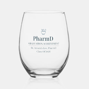 Verre À Vin Sans Pied Docteur en pharmacie Nom personnalisé Depuis Année