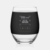 Verre À Vin Sans Pied Dog Hair Christmas Sweater Essential T-Shirt (Recto)
