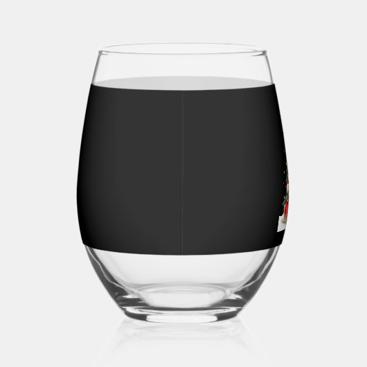 Verre À Vin Sans Pied Dog Pugs Christmas Tree Cute Xmas (4) (Droite)