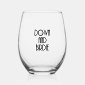 Verre À Vin Sans Pied Down et Birdie (Recto)