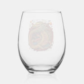 Verre À Vin Sans Pied Dragon chinois. Dragon en cercle. (Verso)