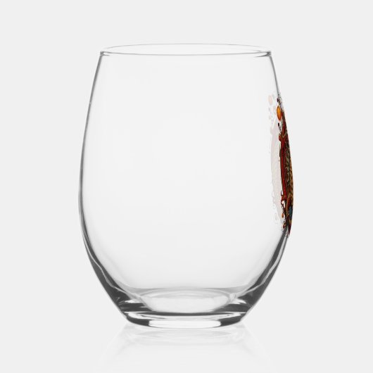 Verre À Vin Sans Pied Dragon chinois. Dragon en cercle. (Droite)