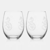 Verre À Vin Sans Pied Dragon Gris (Verso)