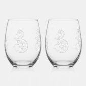 Verre À Vin Sans Pied Dragon Gris (Gauche)