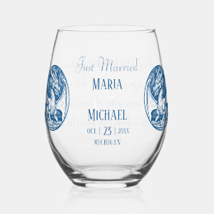 Verre À Vin Sans Pied Dragon Motif & Kit de Drinkware Mariage modifiable