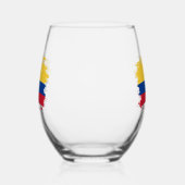 Verre À Vin Sans Pied Drapeau de Colombie (Gauche)