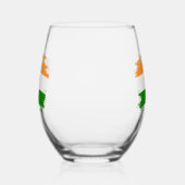 Verre À Vin Sans Pied Drapeau de l'Inde (Gauche)