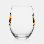 Verre À Vin Sans Pied Drapeau de l'Ouganda (Gauche)