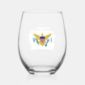 Verre À Vin Sans Pied Drapeau des îles Vierges américaines (Recto)