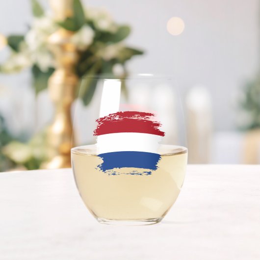 Verre À Vin Sans Pied Drapeau des Pays-Bas (Insitu (Mariage))