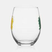 Verre À Vin Sans Pied drapeau du Cameroun (Gauche)